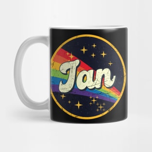 Ian // Rainbow In Space Vintage Grunge-Style Mug